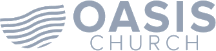 Logo of Oasis Church with wave design.